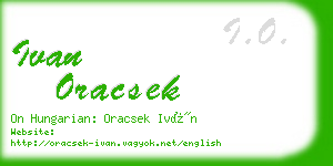 ivan oracsek business card